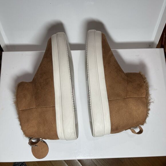 J/slides Nia Womens Waterproof Suede Bootie Size 8M Brown Faux Fur WORN ONCE - Picture 8 of 13